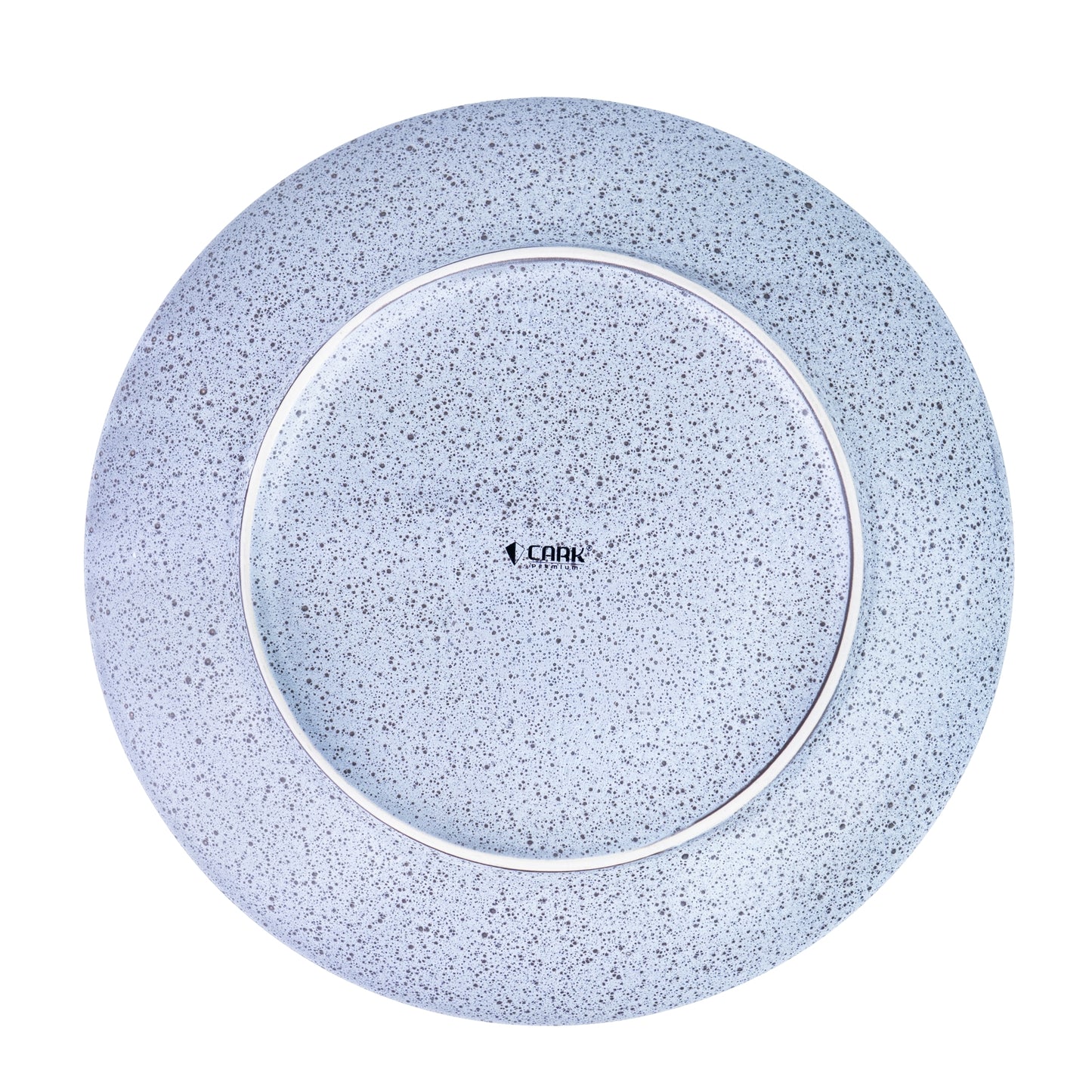 Prato de Cerâmica Azul-Cinza com Linhas Radiantes - 27cm