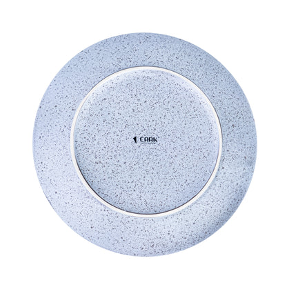 Prato de Cerâmica Azul-Cinza com Linhas Radiantes - 21.5cm