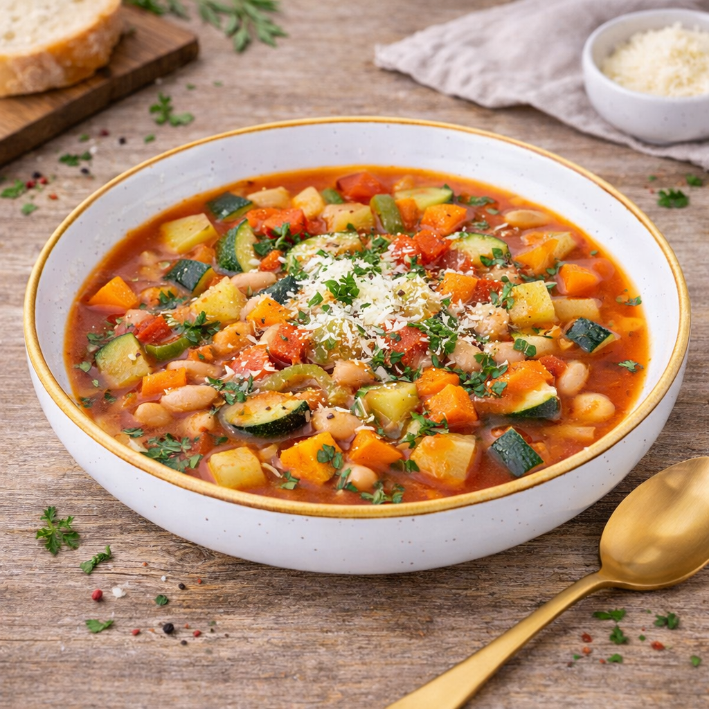 Tigela Redonda Funda de Cerâmica Branca com Borda Dourada 20x20x4cm