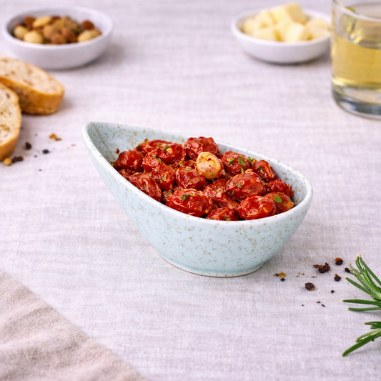 Conjunto de Tigelas em Forma de Folha de Cerâmica Verde-Água - 3 Tamanhos