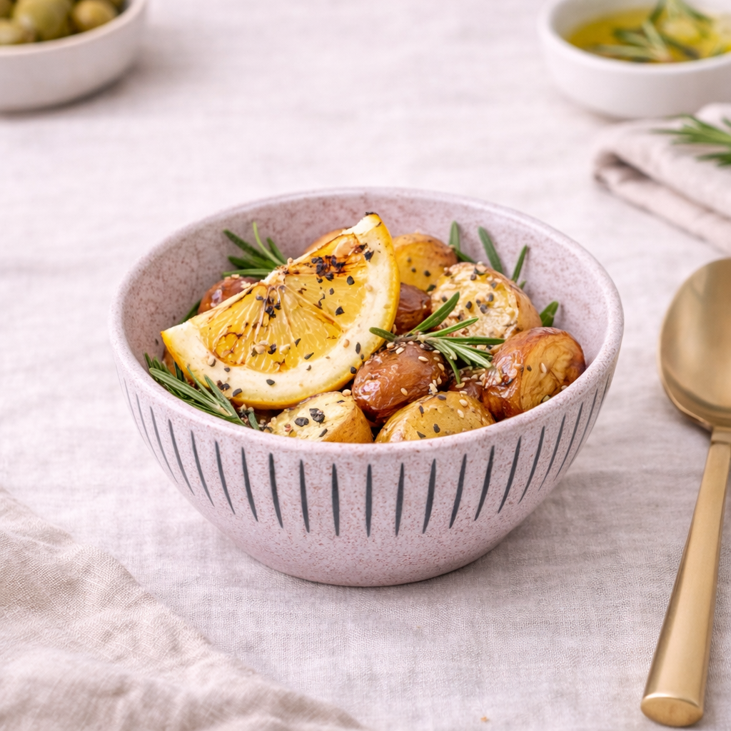 Tigela de Cerâmica Rosa com Linhas - 15.5x7.5cm