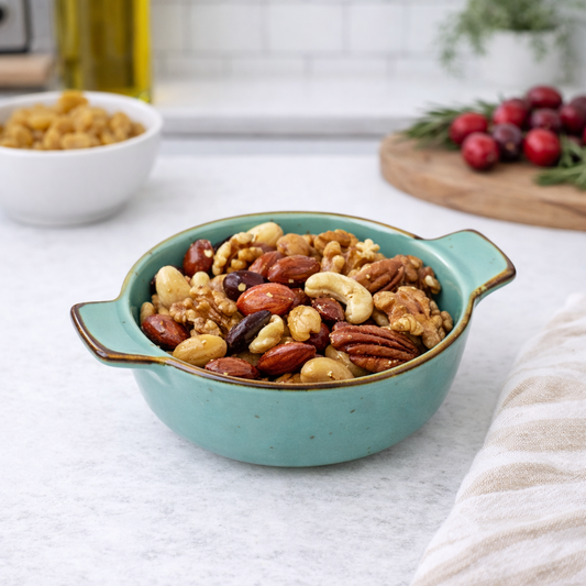 Tigela Redonda com Pegas em Cerâmica - Verde Turquesa 14x11x3.8cm