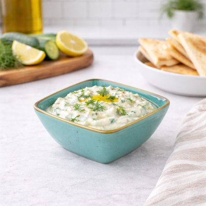 Tigela Quadrada Pequena em Cerâmica - Verde Turquesa 10.3x10.3x4.2cm