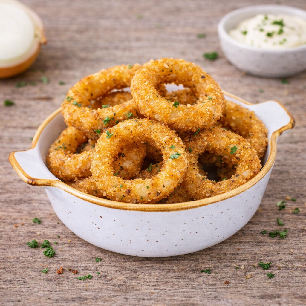 Tigela Redonda com Asas de Cerâmica Branca com Borda Dourada 14x11x3,8cm