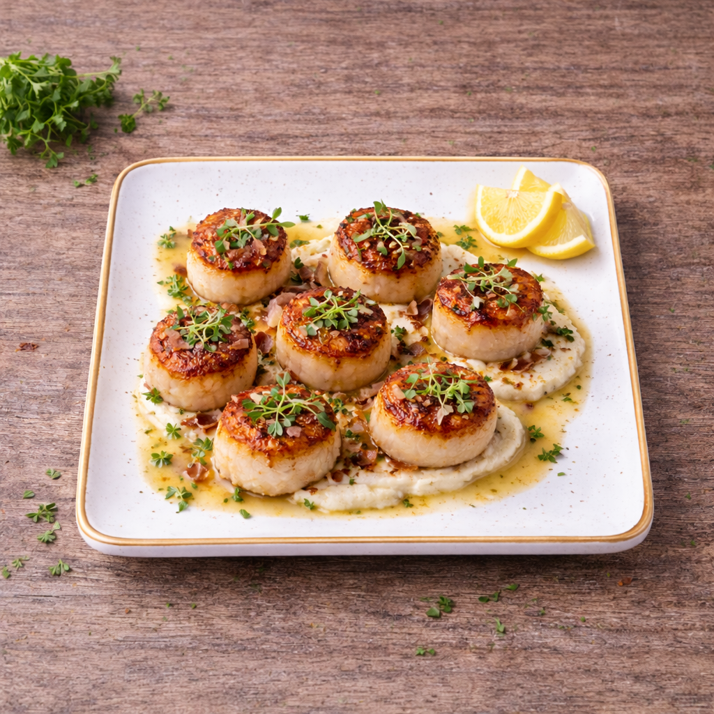 Prato Quadrado Grande de Cerâmica Branca com Borda Dourada 18,5x18,5x2cm