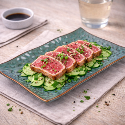 Prato Retangular de Cerâmica com Textura Orgânica em Verde Jade 28x20cm