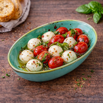 Tigela Oval em Cerâmica - Verde Turquesa 14.1x8.5x4.4cm