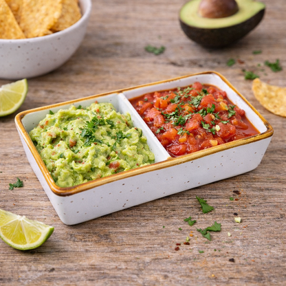 Tigela Retangular Pequena de Cerâmica Branca com Borda Dourada 11,8x7x2cm