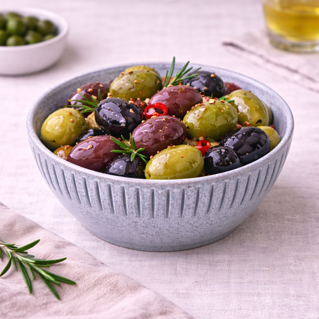 Tigela de Cerâmica Azul-Cinza com Linhas Verticais - 12x5.8cm