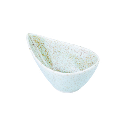 Conjunto de Tigelas em Forma de Folha de Cerâmica Verde-Água - 3 Tamanhos