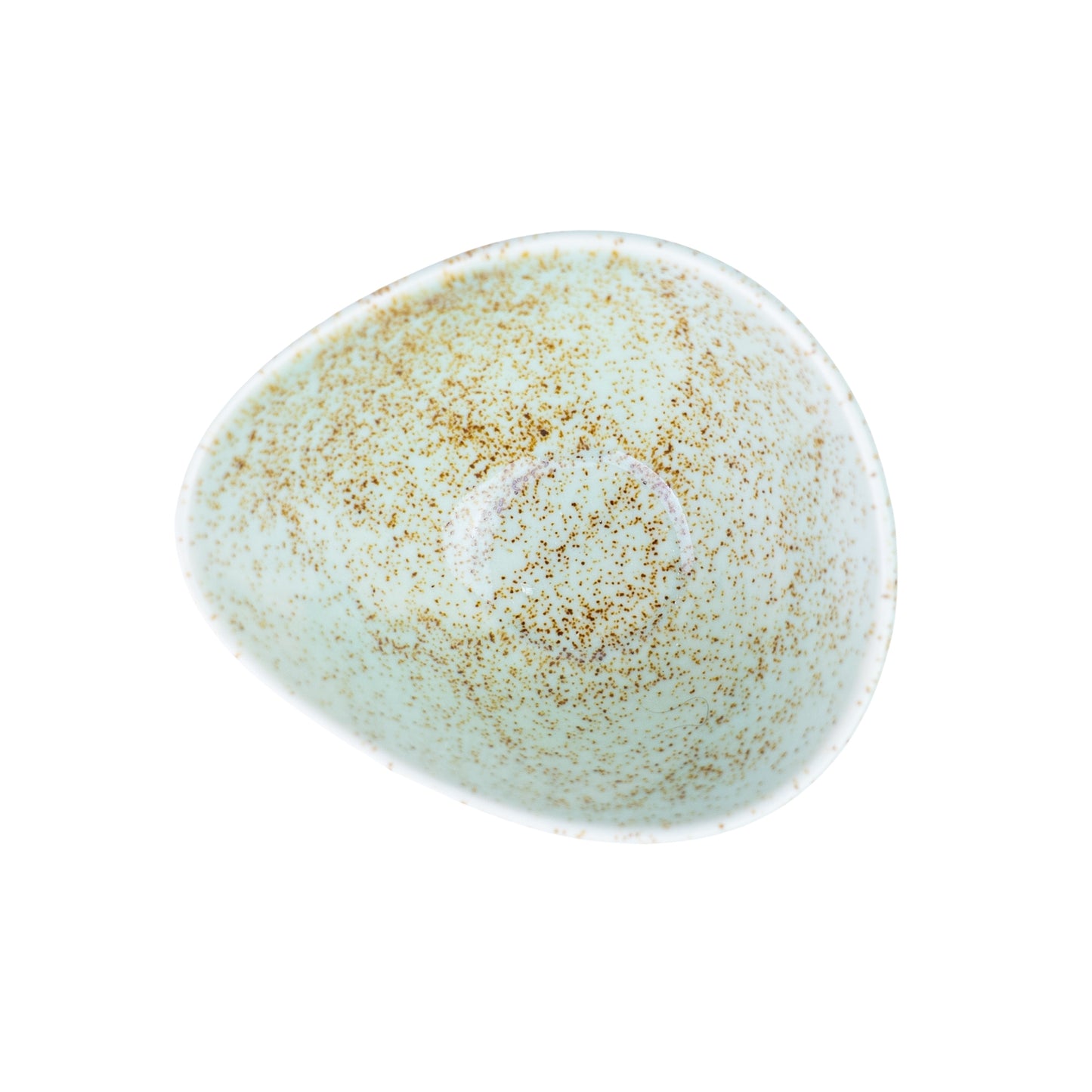 Tigela Quadrada de Cerâmica Verde-Água com Degradê - 10x8x5.2cm