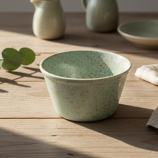 Tigela de Cerâmica Verde-Água com Degradê - 8.6x4.7cm