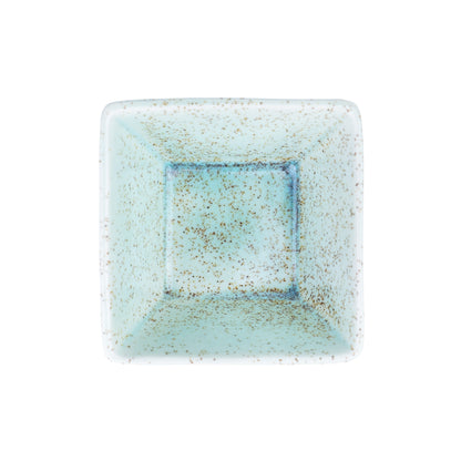 Conjunto de Tigelas Quadradas de Cerâmica Verde-Água - 3 Tamanhos