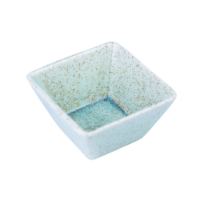 Conjunto de Tigelas Quadradas de Cerâmica Verde-Água - 3 Tamanhos