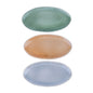 Conjunto de Travessas Ovais de Cerâmica Pastel - 3 Cores (Verde, Pêssego, Lavanda) 26.5cm
