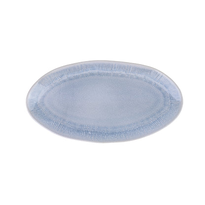 Conjunto de Travessas Ovais de Cerâmica Pastel - 3 Cores (Verde, Pêssego, Lavanda) 26.5cm