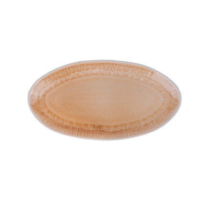 Conjunto de Travessas Ovais de Cerâmica Pastel - 3 Cores (Verde, Pêssego, Lavanda) 26.5cm