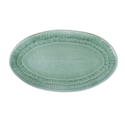 Conjunto de Travessas Ovais de Cerâmica Pastel - 3 Cores (Verde, Pêssego, Lavanda)