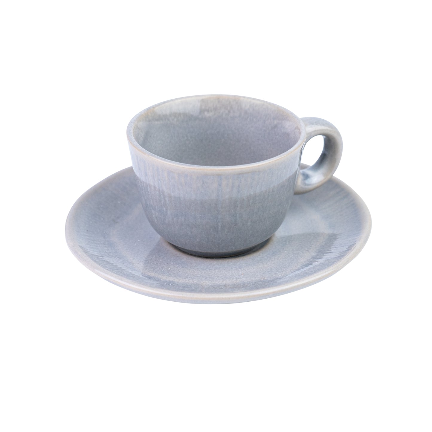 Conjunto de Chávenas de Café com Pires - 3 Cores Pastel (Verde, Pêssego, Lavanda)