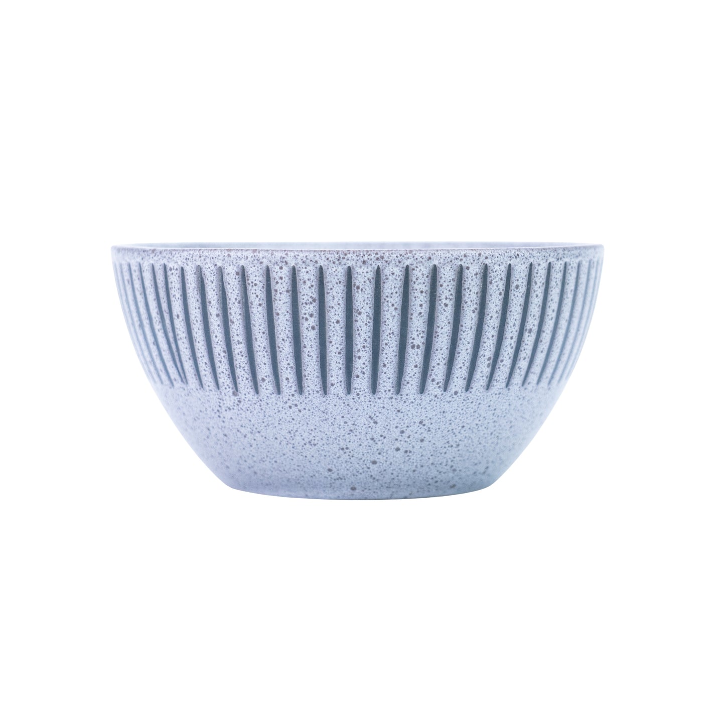 Tigela de Cerâmica Azul-Cinza com Linhas Verticais - 12x5.8cm