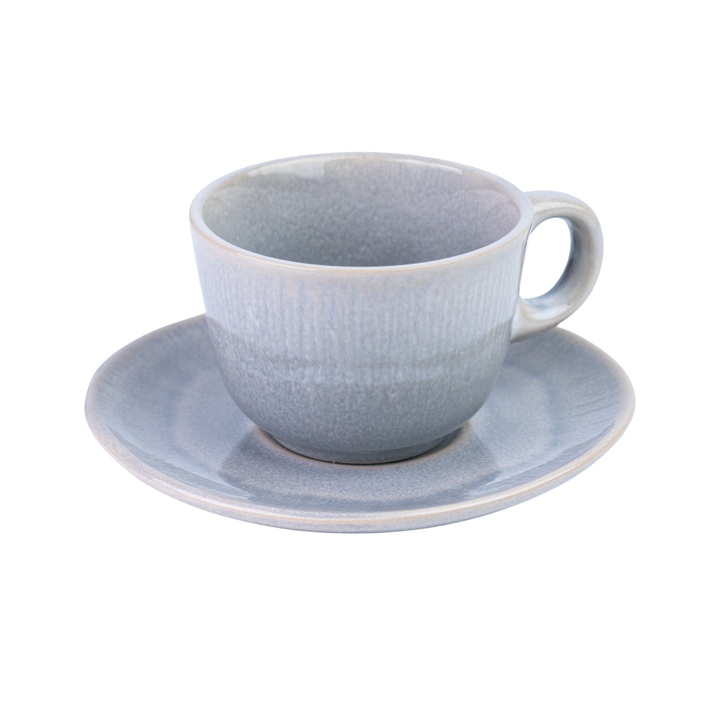 Conjunto de Chávenas de Café com Pires - 3 Cores Pastel (Verde, Pêssego, Lavanda)