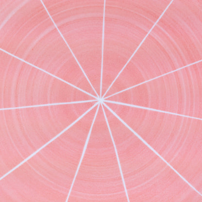 Conjunto de Louça 12 Peças com Padrão Radial - Rosa (4 Pessoas)