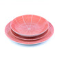 Conjunto de Louça 12 Peças com Padrão Radial - Rosa (4 Pessoas)