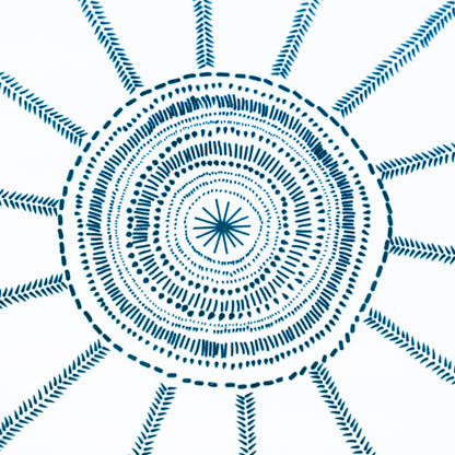 Conjunto de Louça 12 Peças com Padrão Radial - Azul (4 Pessoas)