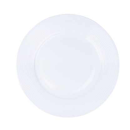 Conjunto de Louça 12 Peças com Textura em Relevo - Branco Puro (4 Pessoas)