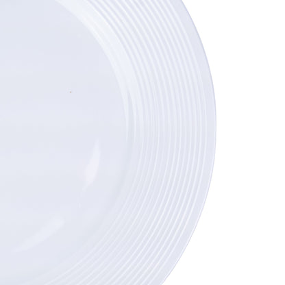 Conjunto de Louça 12 Peças com Textura em Relevo - Branco Puro (4 Pessoas)