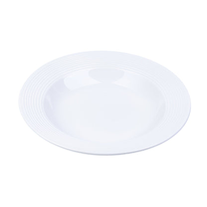 Conjunto de Louça 12 Peças com Textura em Relevo - Branco Puro (4 Pessoas)