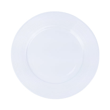 Conjunto de Louça 18 Peças com Textura em Relevo - Branco Puro (6 Pessoas)