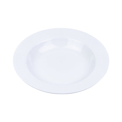 Conjunto de Louça 18 Peças com Textura em Relevo - Branco Puro (6 Pessoas)