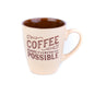 Caneca Pequena de Cerâmica 220cc "Coffee Makes Everything Possible" - 3 Cores