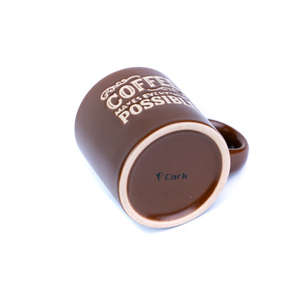Caneca Pequena de Cerâmica 170cc "Coffee Makes Everything Possible" - 3 Cores