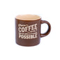 Caneca Pequena de Cerâmica 170cc "Coffee Makes Everything Possible" - 3 Cores