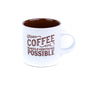 Caneca Pequena de Cerâmica 170cc "Coffee Makes Everything Possible" - 3 Cores