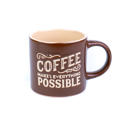 Chávena de Espresso 90cc "Coffee Makes Everything Possible" - 3 Cores