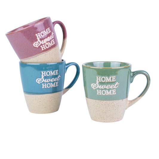 Caneca Pequena de Cerâmica 220cc "Home Sweet Home" - 3 Cores