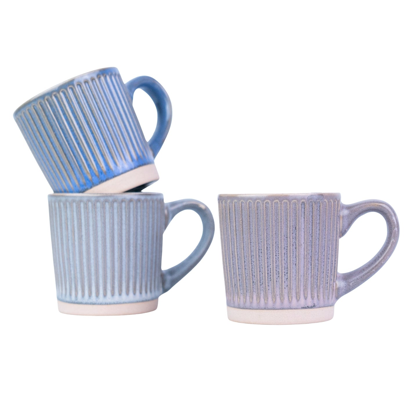 Chávena de Espresso 95cc com Textura Vertical - 3 Cores Degradê