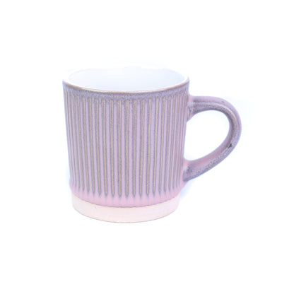 Caneca Pequena de Cerâmica 210cc com Textura Vertical - 3 Cores Degradê