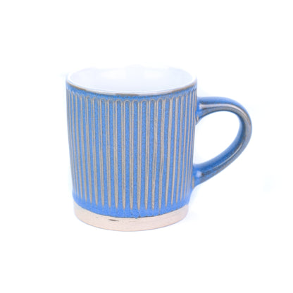 Caneca Pequena de Cerâmica 210cc com Textura Vertical - 3 Cores Degradê