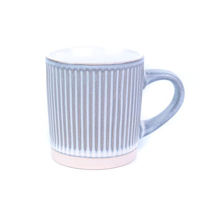 Caneca Pequena de Cerâmica 210cc com Textura Vertical - 3 Cores Degradê