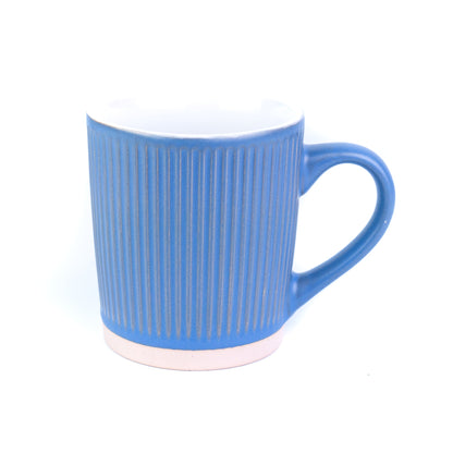 Caneca de Cerâmica 370cc com Textura Vertical - 3 Cores Degradê