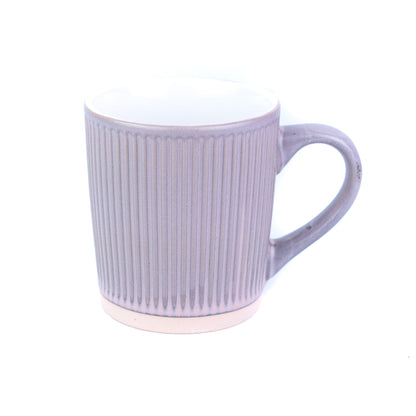 Caneca de Cerâmica 370cc com Textura Vertical - 3 Cores Degradê