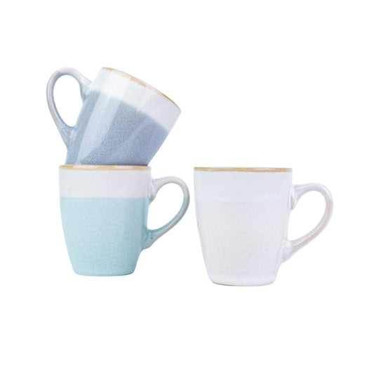 Chávena de Espresso 90cc Bicolor com Acabamento Dourado - 3 Cores