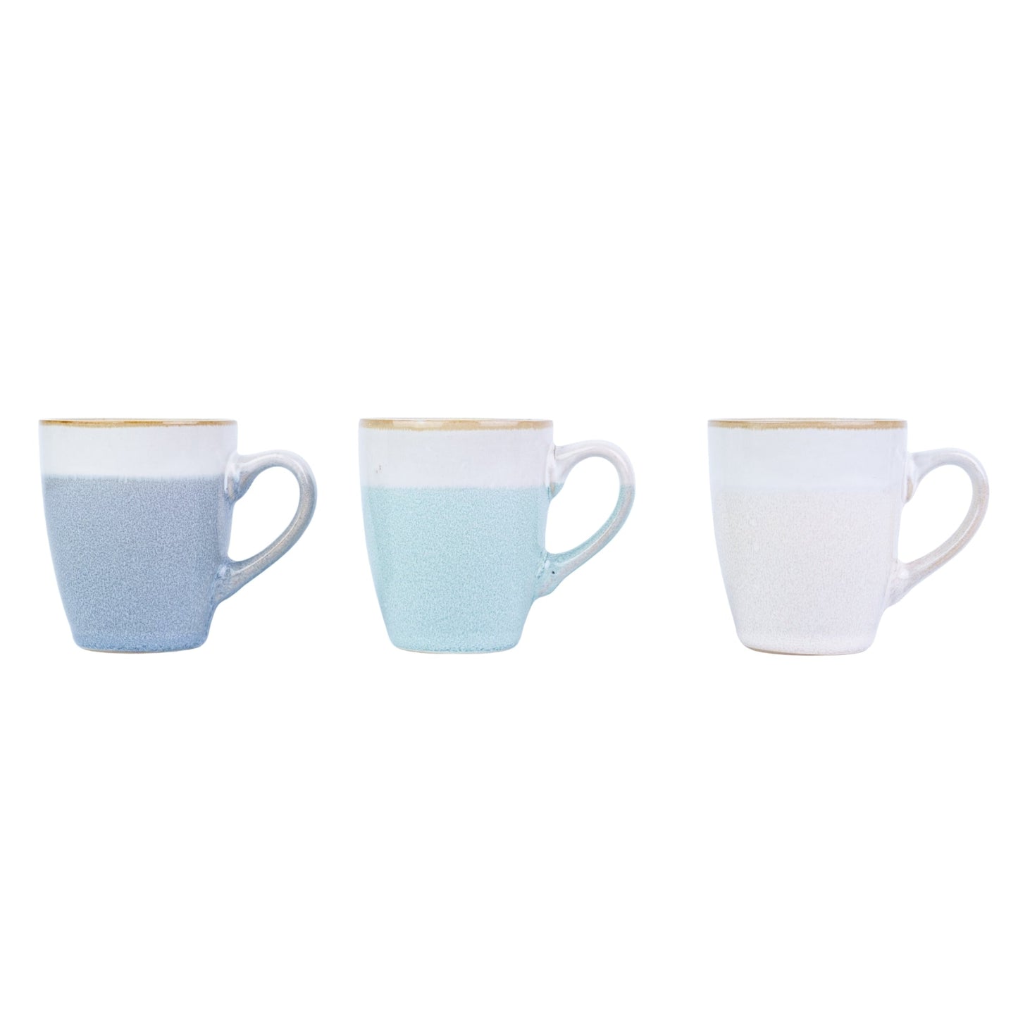 Chávena de Espresso 90cc Bicolor com Acabamento Dourado - 3 Cores