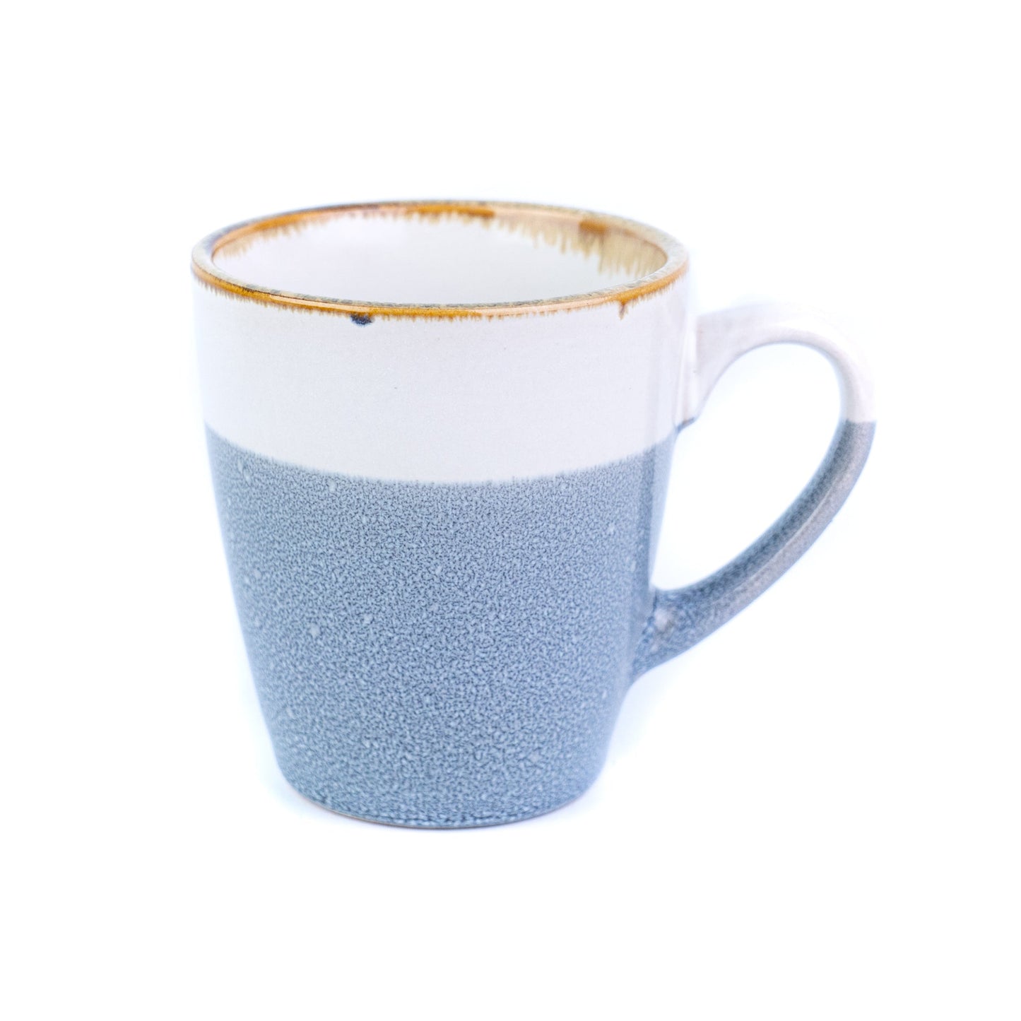 Caneca Pequena de Cerâmica 220cc Bicolor com Acabamento Dourado - 3 Cores