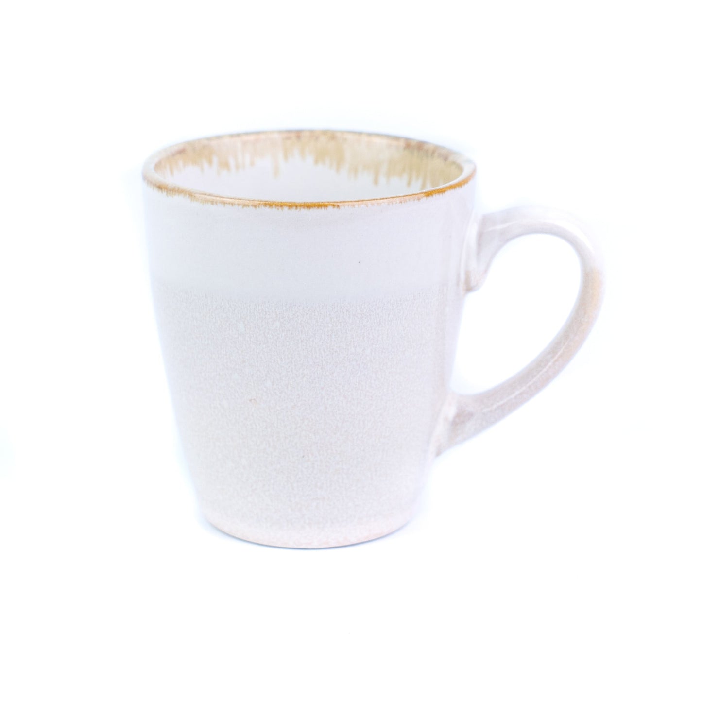 Caneca Pequena de Cerâmica 220cc Bicolor com Acabamento Dourado - 3 Cores