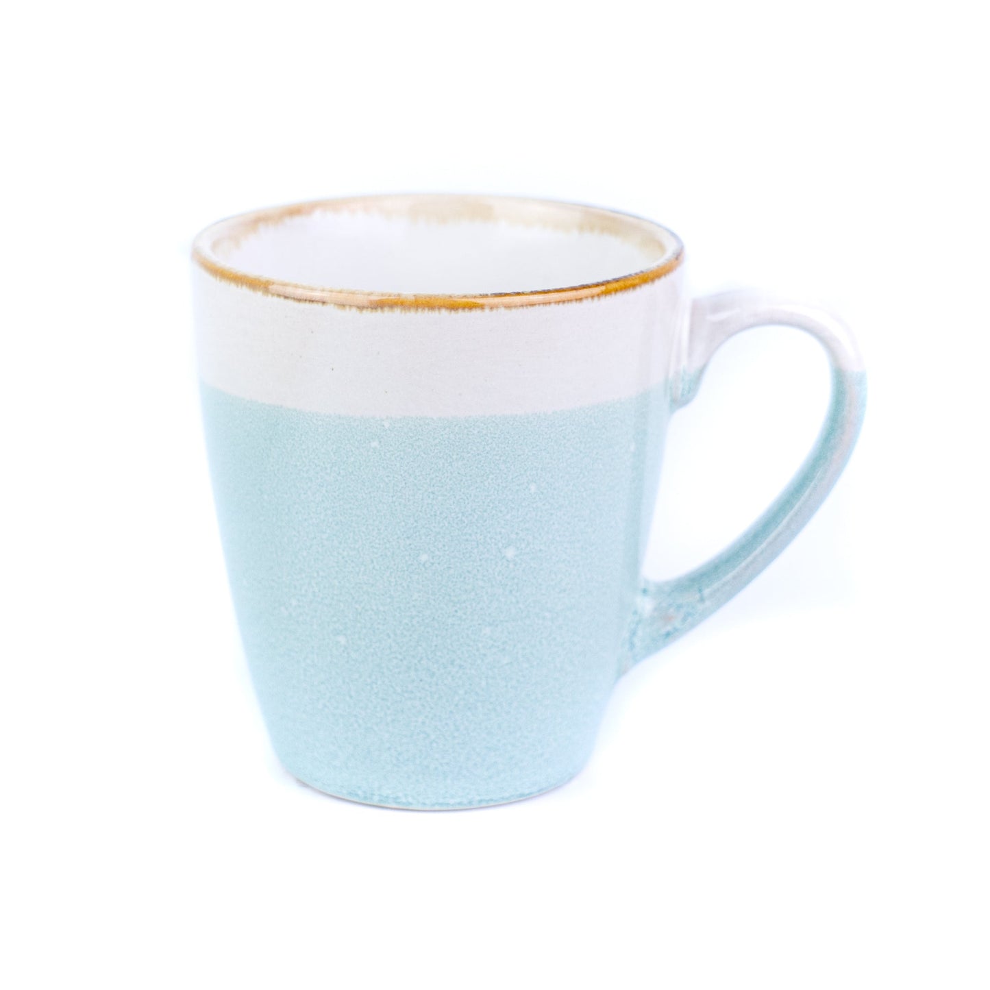 Caneca Pequena de Cerâmica 220cc Bicolor com Acabamento Dourado - 3 Cores